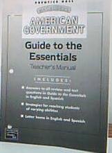 Stock image for Prentice Hall Magruder's American Government Guide to the Essentials Teacher's Manual. (Paperback) for sale by Allied Book Company Inc.