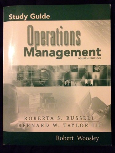 Stock image for Study Guide to Accompany Operations Management, Fourth Edition for sale by Irish Booksellers
