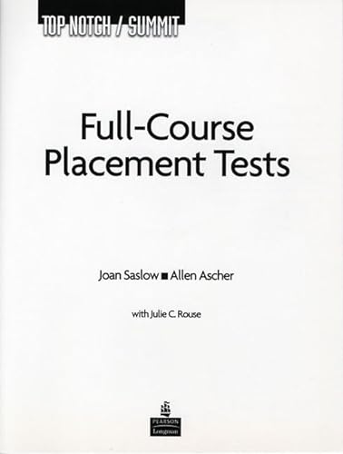 9780131826397: Top Notch / Summit Full Course Placement Tests with Audio CD