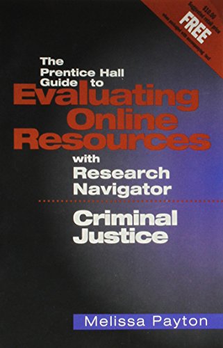 Stock image for Criminal Justice (Evaluating Online Resources with Research Navigator) for sale by Allied Book Company Inc.