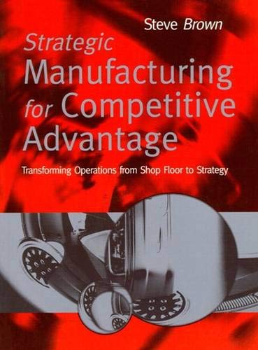 Stock image for Strategic Manufacturing for Competitive Advantage: Transforming Operations from Shop Floor to Strategy for sale by AwesomeBooks