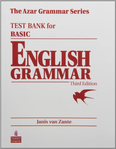 Stock image for Test Bank for Basic English Grammar, Third Edition for sale by BooksRun