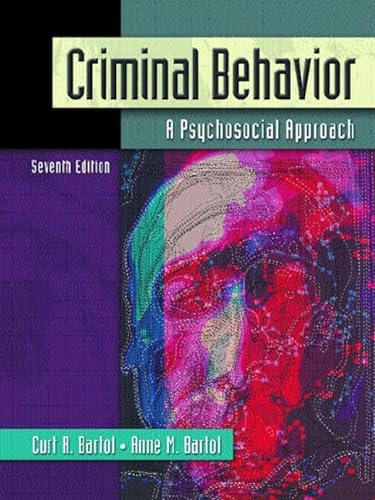 Beispielbild fr Criminal Behavior: A Psychosocial Approach zum Verkauf von Wonder Book