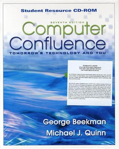 Stock image for Computer Confluence: Tomorrow's Technology and You - Student Resource CD-ROM for sale by The BiblioFile