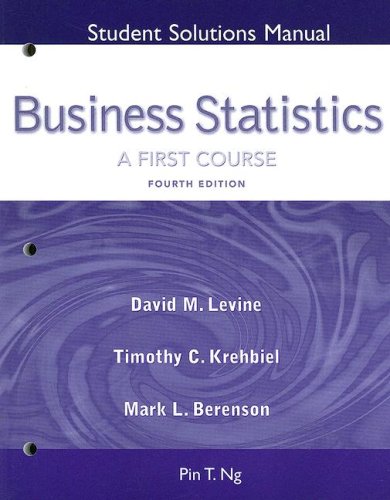 Stock image for Student Solutions Manual for BusinessLevine, David M.; Krehbiel, Timo for sale by Iridium_Books