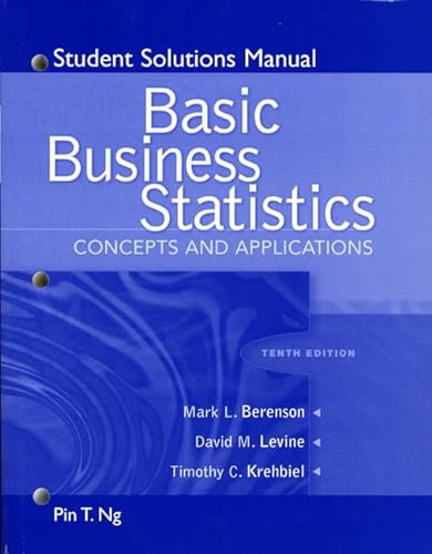 Stock image for Student Solutions Manual for Basic Business Statistics: Concepts & Applications 10E for sale by SecondSale