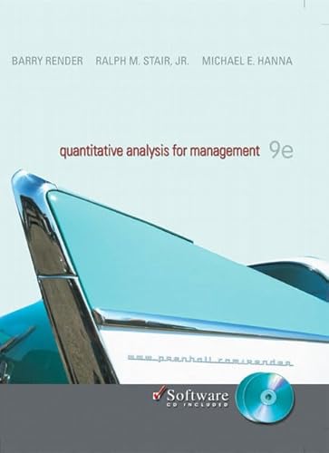 Beispielbild fr Quantitative Analysis for Management with CD: United States Edition zum Verkauf von AwesomeBooks