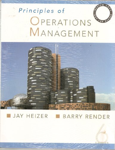 Imagen de archivo de Principles of Operations Management a la venta por HPB-Red