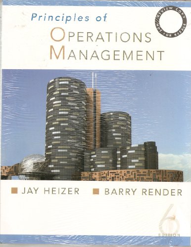 Principles of Operations Management (9780131858954) by Jay Heizer