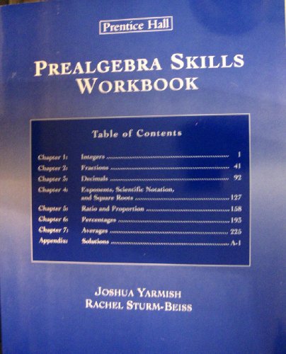 Stock image for Prealgebra Skills Workbook for sale by More Than Words