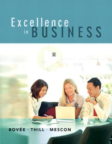 Imagen de archivo de Excellence in Business a la venta por SecondSale