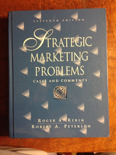 Beispielbild fr Strategic Marketing Problems: Cases and Comments: United States Edition zum Verkauf von medimops