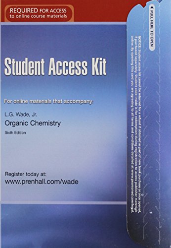 Beispielbild fr Student Access Kit: For Online Materials That Accompany Organic Chemistry, 6th Edition zum Verkauf von HPB-Red