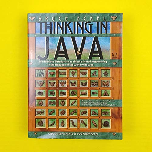 Stock image for Thinking in Java: The definitive introduction to object-oriented programming in the language of the world wide web von Bruce Eckel Java-Basistypen Schlsselworte Operatoren Quellcodes Programmierkenntnisse Programmiersprache Dieser Titel ist in englischer Sprache. Thinking in Java ist die gedruckte Version von Bruce Eckels Online-Materialien und behandelt Java speziell fr diejenigen, die bereits Programmierkenntnisse haben. Die Einfhrung des Autors in das Wesen von Java als neue Programmiersprache und die grndliche Erluterung der Merkmale von Java machen dieses Buch zu einem brauchbaren Handbuch. Thinking in Java beginnt ein wenig esoterisch mit den berlegungen des Autors, was an Java neu und besser ist. (Der Schrifttyp fr die Kapitelberschriften in diesem Buch ist auergewhnlich anstrengend fr die Augen.) Er legt kurz und deutlich dar, wie man mit Java auf einfache Weise seine Programmierfhigkeiten erweitern und verbessern kann. Wirklich gut an dem Buch sind dann die Erklru for sale by BUCHSERVICE / ANTIQUARIAT Lars Lutzer