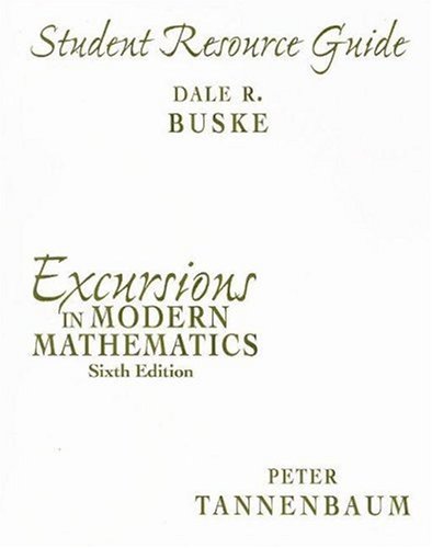 Imagen de archivo de Student Resource Guide: Excursions in Modern Mathematics a la venta por ThriftBooks-Atlanta