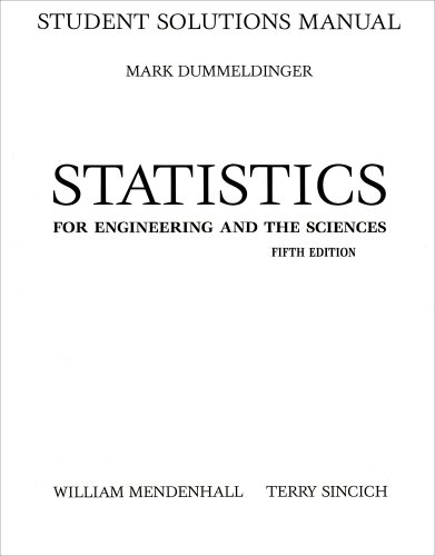 9780131877085: Student Solutions Manual for Statistics for Engineering and the Sciences