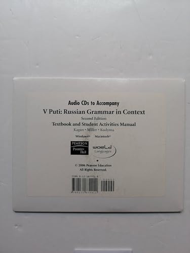 Audio CD's for V PUti: Russian Grammar in Context Textbook and Student Activities Manual (9780131879911) by Kagan, Olga; Miller, Frank; Kudyma, Ganna