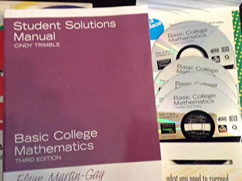Basic College Mathematics: Student Solutions Manual (9780131881068) by K. Elayn Martin-Gay