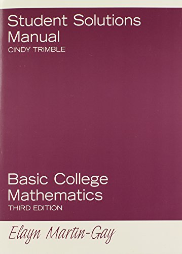 Stock image for Student Solutions Manual for Basic College Mathematics for sale by SecondSale