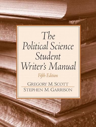 Beispielbild fr Political Science Student Writer's Manual (5th Edition) zum Verkauf von Wonder Book