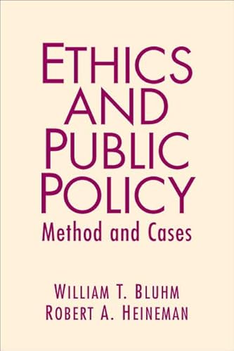Beispielbild fr Ethics and Public Policy: Method and Cases zum Verkauf von Goodwill