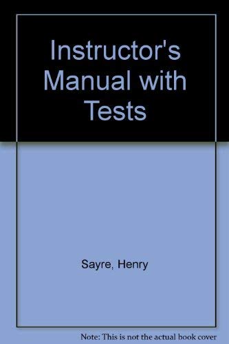 9780131895393: Instructor's Manual with Tests