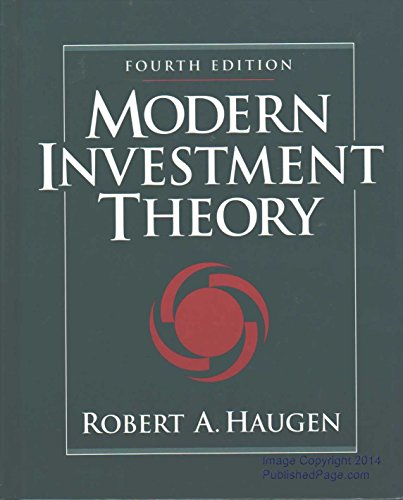 Beispielbild fr Modern Investment Theory zum Verkauf von BooksRun