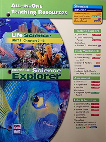 Imagen de archivo de Life Science: All-In-One Teaching Resources (Unit 2 Ch. 7-13) a la venta por Goodwill