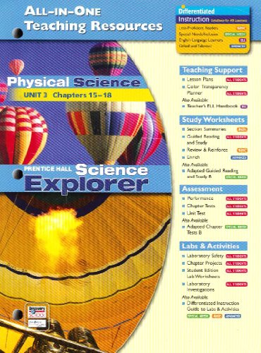 9780131903326: All in One Teaching Resources Physical Science (Prentice Hall Science Explorer, Unit 3 Chapters 15-18) by Pearson Education (2007) Paperback