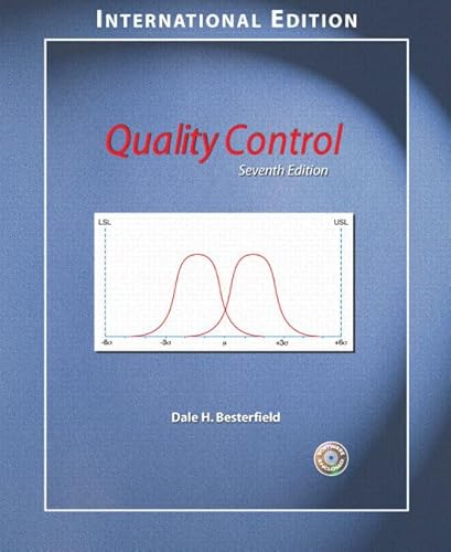 Imagen de archivo de Quality Control (International EditioBesterfield Ph.D. P.E., Dale H. a la venta por Iridium_Books