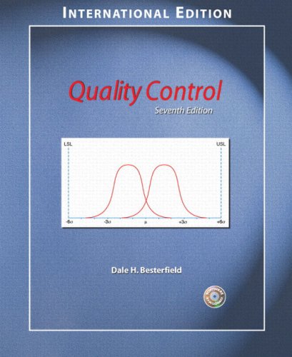 Stock image for Quality Control (International EditioBesterfield Ph.D. P.E., Dale H. for sale by Iridium_Books
