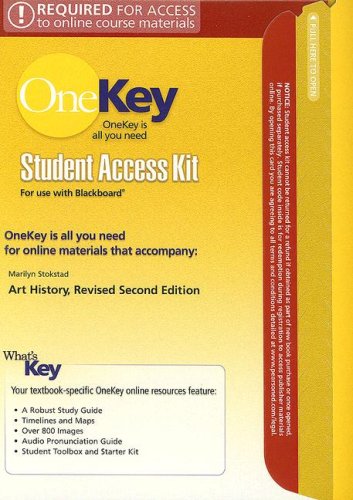 Art History Student Access Kit for Use with Blackboard (OneKey) (9780131919365) by Stokstad, Marilyn