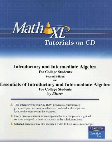 Math XL CD Tutorial Student (9780131921764) by Blitzer, Robert F.