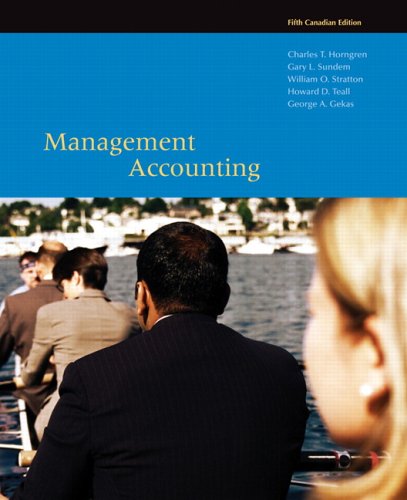 Imagen de archivo de Management Accounting, Fifth Canadian Edition a la venta por ThriftBooks-Dallas