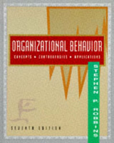 Beispielbild fr Organizational Behavior (Concepts Controversies Applications) zum Verkauf von Wonder Book