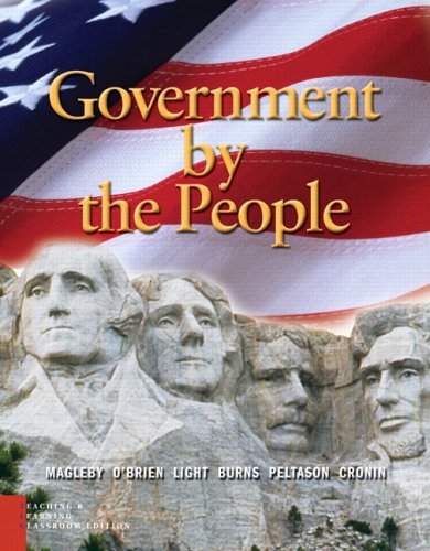 Stock image for Government By The People: Teaching And Learning Classroom Edition for sale by Wonder Book