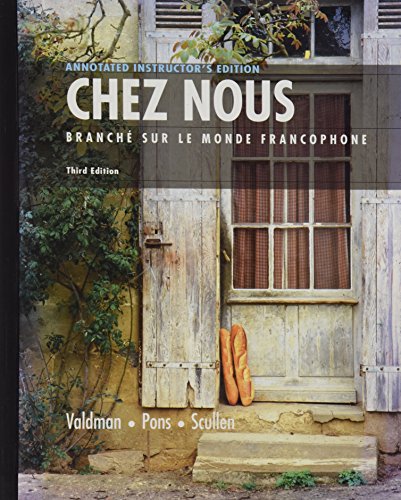 Stock image for Chez Nous: Branche Sur Le Monde Francophone (Annotated Instructor's Edition) for sale by Your Online Bookstore