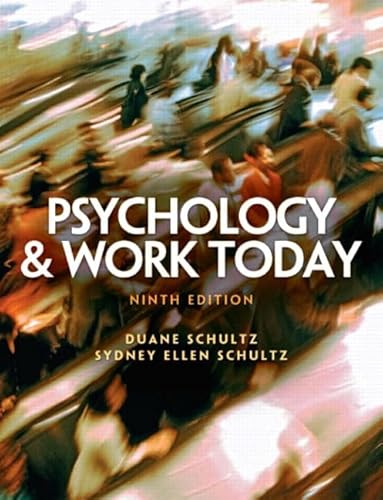 Beispielbild fr Psychology and Work Today zum Verkauf von Better World Books