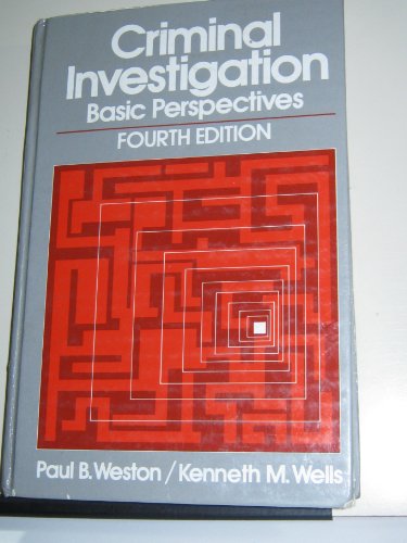 Imagen de archivo de Criminal Investigation: Basic Perspectives a la venta por Top Notch Books