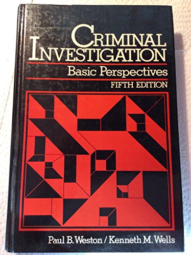 Imagen de archivo de Criminal Investigation: Basic Perspectives a la venta por Wonder Book