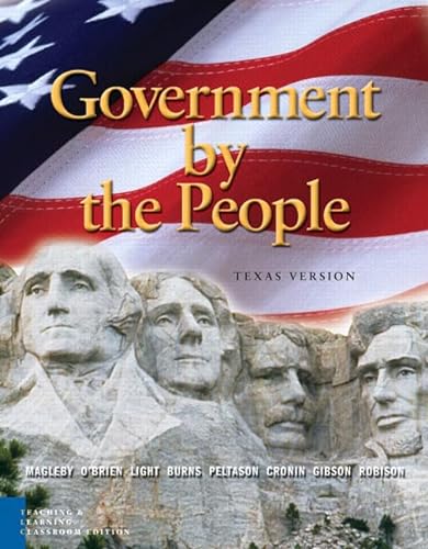 Imagen de archivo de Government By The People: Texas, Teaching And Learning Classroom Edition a la venta por HPB-Red