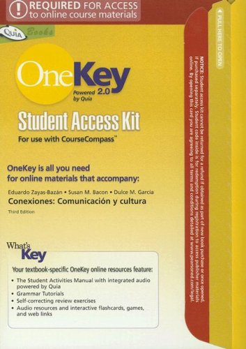 Conexiones: Comunicacion y Cultura (OneKey) (9780131935242) by Eduardo Zayas-Bazan