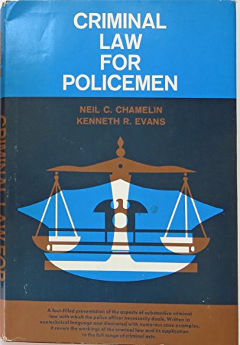 Beispielbild fr Criminal Law for Policemen zum Verkauf von Better World Books