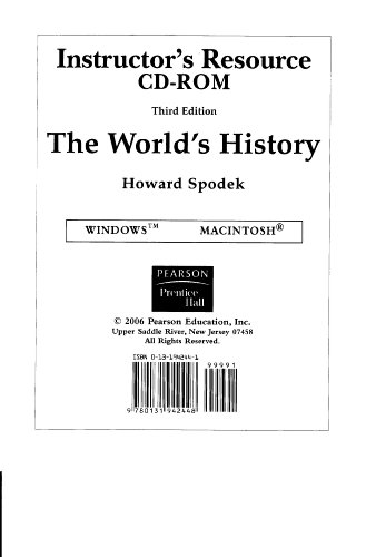 Stock image for Instructor's Resource CD-ROM, The World's History for sale by Allied Book Company Inc.