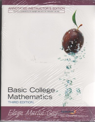 Stock image for Basic College Mathematics (Annotated Instructors Edition) for sale by ThriftBooks-Dallas