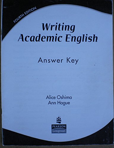 Imagen de archivo de Writing Academic English: Answer Key a la venta por Books Unplugged