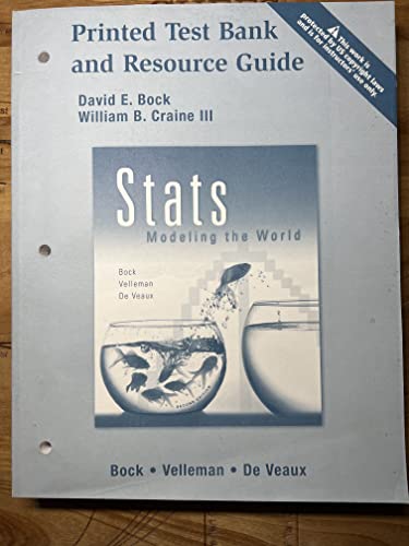 Stock image for STATS Modeling the World : AP* Teachers Resource Guide and Test Bank for sale by LowKeyBooks