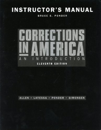 Stock image for Corrections in America - Instructor's Manual for sale by POQUETTE'S BOOKS