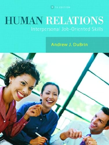 Imagen de archivo de Human Relations : Interpersonal Job-Oriented Skills a la venta por Better World Books
