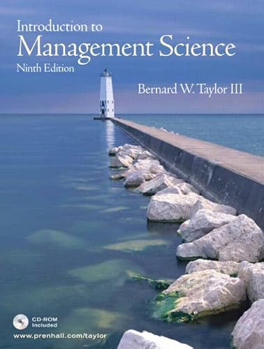 Imagen de archivo de Introduction to Management Science (Instructor's Edition) a la venta por BookHolders